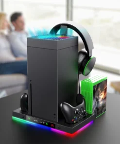RGB Charging Dock with Vertical Stand